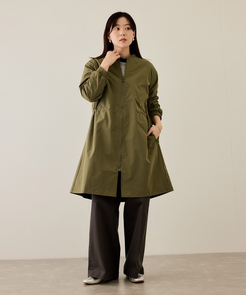 NAVY(ネイビー)の「nAvy リブロングブルゾン【撥水加工】(ブルゾン・レディース・ベージュ/カーキ/ブラック・L/M)」の21枚目の写真