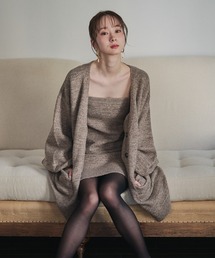 mideal(}CfB[)glitter melange knit ensemble / Ob^[WjbgATu(ATu)