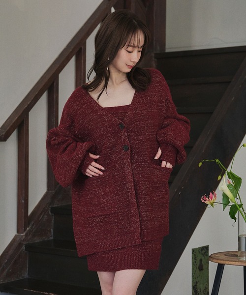 gritter knit ensemble / グリッターニットアンサンブル mideal（マイディール）の「glitter knit ensemble / グリッター
