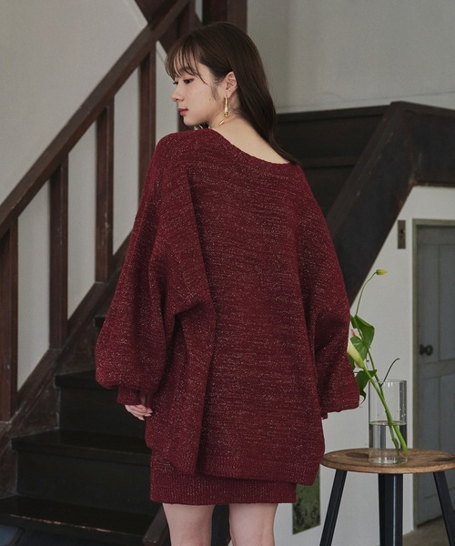 mideal グリッターニットアンサンブル　チャコールグレー　新品未使用 mideal（マイディール）の「glitter knit ensemble / グリッター