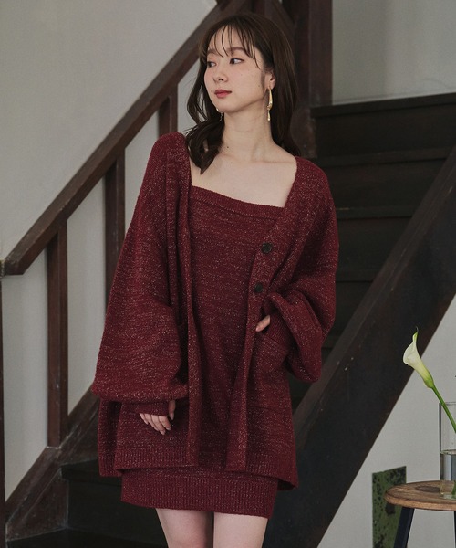 glitter melange knit ensemble / グリッターメランジニット