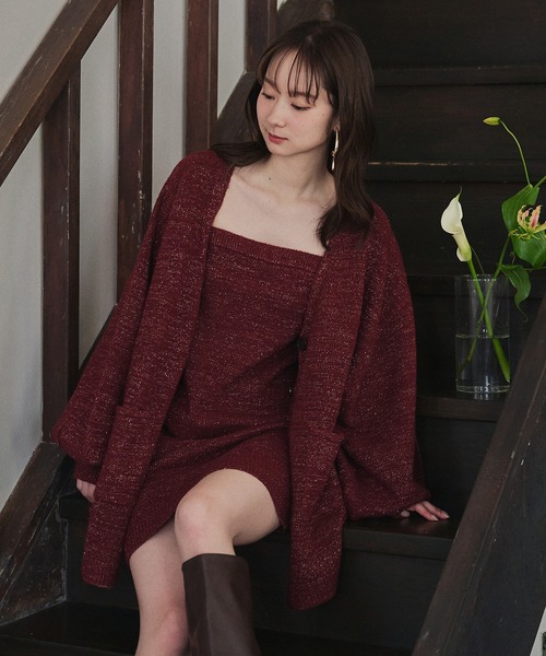 glitter melange knit ensemble / グリッターメランジニット