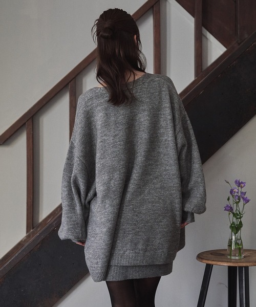 mideal グリッターニットアンサンブル glitter melange knit ensemble / グリッターメランジニット