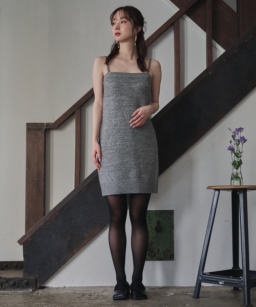 mideal(マイディール)の「glitter melange knit ensemble / グリッターメランジニットアンサンブル(アンサンブル・レディース・グレー/ボルドー/ブラウン/ネイビー・FREE)」の22枚目の写真