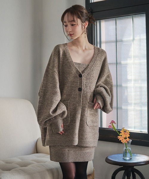 glitter melange knit ensemble / グリッターメランジニット