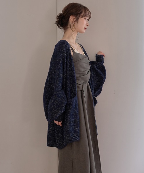 mideal グリッターニットアンサンブル glitter melange knit ensemble / グリッターメランジニット