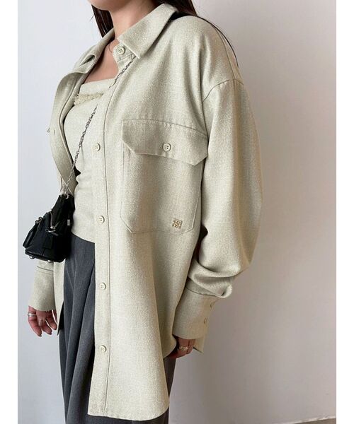 LAGUNAMOON（ラグナムーン）の「ツイードビッグシャツ（シャツ/ブラウス・レディース・ブラック/ミント/ブラウン・FREE）」の15枚目の写真