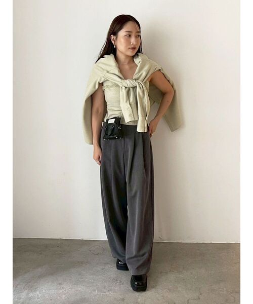 LAGUNAMOON（ラグナムーン）の「ツイードビッグシャツ（シャツ/ブラウス・レディース・ブラック/ミント/ブラウン・FREE）」の16枚目の写真