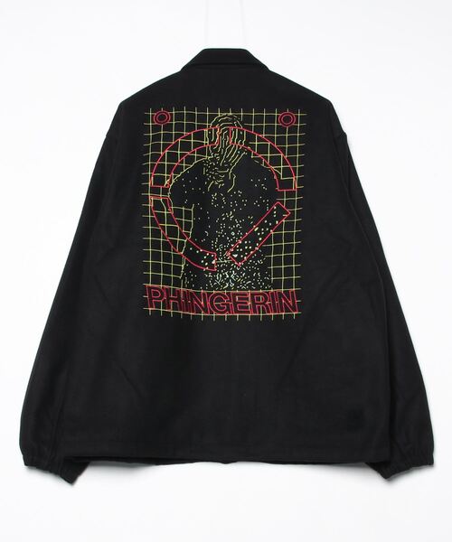 PHINGERIN(フィンガリン)の「PHINGERIN WOOL MELTON COACH JACKET (PD-252-JK-041)(その他アウター・メンズ・ブラック・X-LARGE/LARGE)」の2枚目の写真