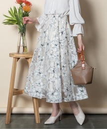 anni plus（アニープラス）の「オーガンジーフラワー フレアースカート（スカート）」