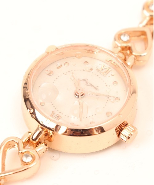 BACKYARD FAMILY(バックヤードファミリー)の「fragola ハートブレスウォッチ(アナログ腕時計・レディース・ピンクゴールド/シルバー・FREE)」の4枚目の写真