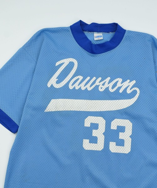 Champion(チャンピオン)の「【USED】70’s Champion “Dawson” ゲームシャツ USA製(Tシャツ/カットソー・メンズ・ブルー・MEDIUM)」の2枚目の写真