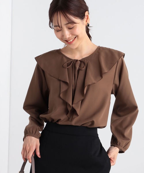 セール】フリル襟ブラウス（シャツ/ブラウス）｜GALLORIA