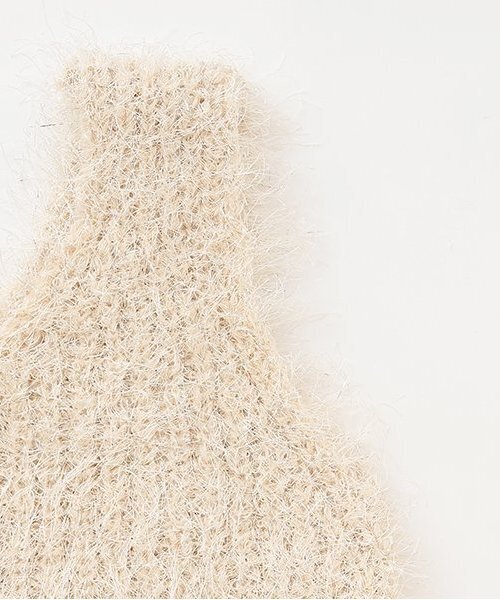 Lycee mine（リセマイン）の「【どちらが前でもOK】ラメフェザーニットベスト（ベスト・キッズ・ライトベージュ/サーモンピンク/シルバー・M/L）」の9枚目の写真