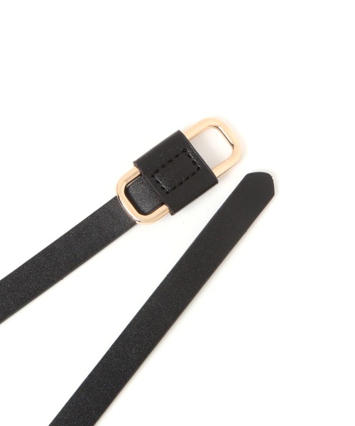 LAKOLE（ラコレ）の「ピンレススクエア細ベルト / 579488（ベルト・レディース・ブラック/ブラウン・FREE）」の6枚目の写真