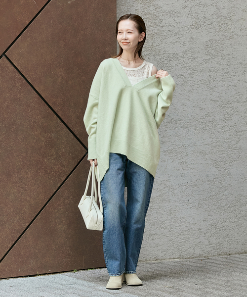 セール】MUSIC DEEP V ルーズプルオーバー（ニット/セーター