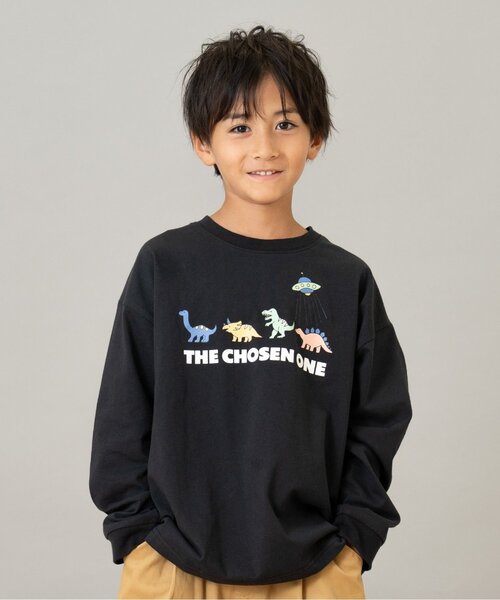 and D. petit main（アンドディープティマイン）の「【綿100】【365D.】OFUZAKE柄ロンT（Tシャツ/カットソー・キッズ・グリーン/パープル/ブラック/ホワイト/レッド系その他/ベージュ系その他・120cm/100cm/110cm/90cm/140cm/130cm）」の3枚目の写真