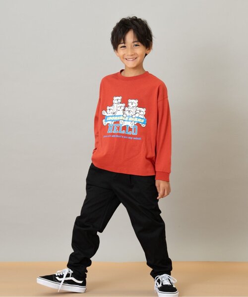 and D. petit main(アンドディープティマイン)の「【綿100】【365D.】OFUZAKE柄ロンT(Tシャツ/カットソー・キッズ・グリーン/パープル/ブラック/ホワイト/レッド系その他/ベージュ系その他・120cm/100cm/110cm/90cm/140cm/130cm)」の9枚目の写真