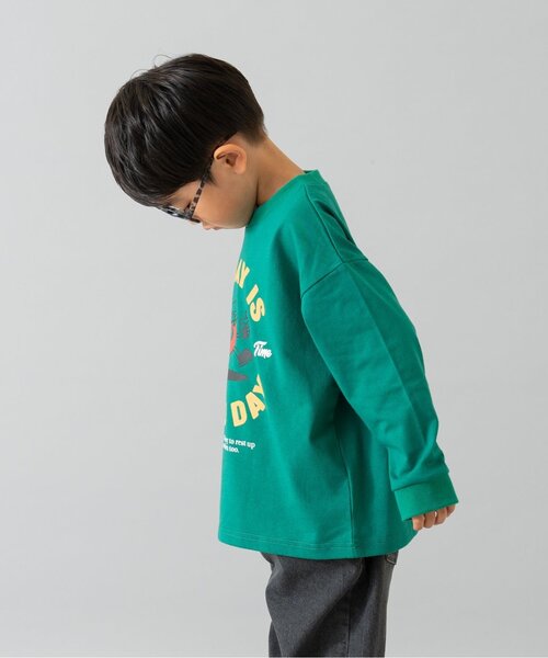 and D. petit main（アンドディープティマイン）の「【綿100】【365D.】OFUZAKE柄ロンT（Tシャツ/カットソー・キッズ・グリーン/パープル/ブラック/ホワイト/レッド系その他/ベージュ系その他・120cm/100cm/110cm/90cm/140cm/130cm）」の14枚目の写真