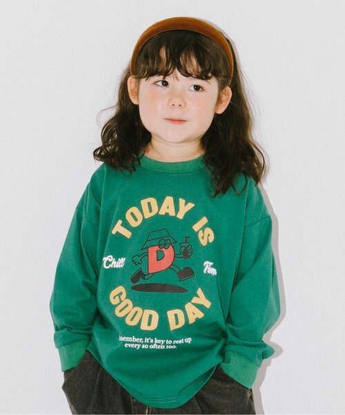 and D. petit main（アンドディープティマイン）の「【綿100】【365D.】OFUZAKE柄ロンT（Tシャツ/カットソー・キッズ・グリーン/パープル/ブラック/ホワイト/レッド系その他/ベージュ系その他・120cm/100cm/110cm/90cm/140cm/130cm）」の16枚目の写真