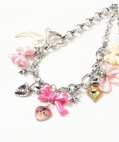 CAROLINA GLASER（カロリナ グレイサー）の「【COLLABORATION】Lovely Charm 22 / カラフルネックレス（ネックレス・レディース・イエロー/ピンク/ブルー・ONE SIZE）」の8枚目の写真
