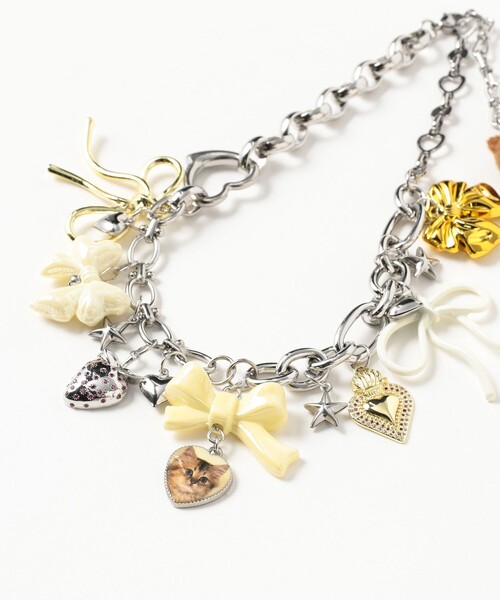 CAROLINA GLASER（カロリナ グレイサー）の「【COLLABORATION】Lovely Charm 22 / カラフルネックレス（ネックレス・レディース・イエロー/ピンク/ブルー・ONE SIZE）」の11枚目の写真