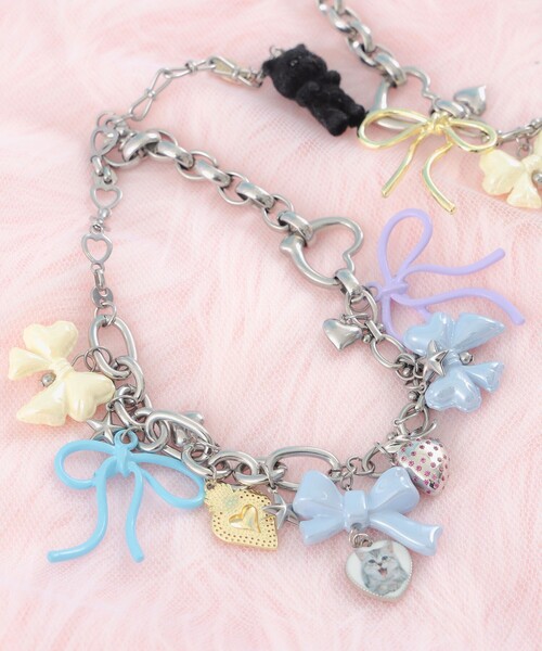 CAROLINA GLASER（カロリナ グレイサー）の「【COLLABORATION】Lovely Charm 22 / カラフルネックレス（ネックレス・レディース・イエロー/ピンク/ブルー・ONE SIZE）」の15枚目の写真