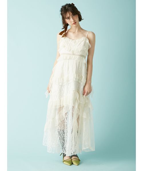 LILY BROWN ×ANNA SUI】レースロングキャミドレス（ドレス）｜LILY