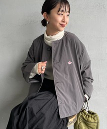 美品　ダントン　danton ノーカラー　ウールジャケット　グレー Danton ジャケット ノーカラージャケット 「DANTON/ダントン