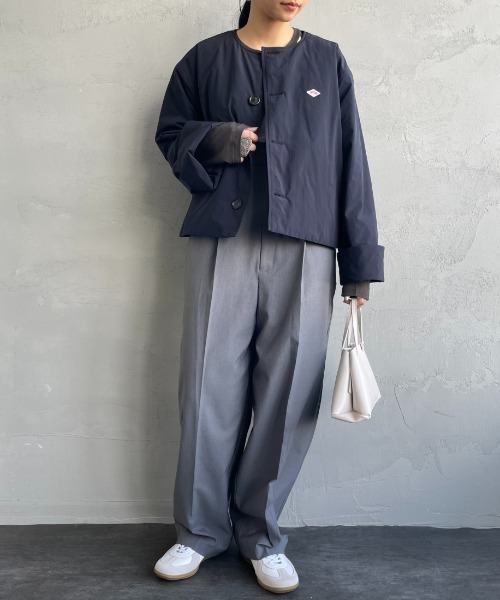 DANTON（ダントン）の「[DANTON/ダントン] インサレーション カラーレス ワイドジャケット（ノーカラージャケット・レディース・ネイビー/チャコール/ベージュ/アイボリー・34/36）」の18枚目の写真
