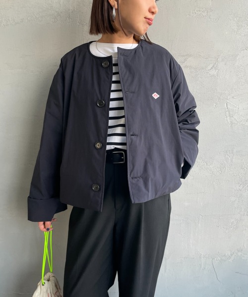 DANTON（ダントン）の「[DANTON/ダントン] インサレーション カラーレス ワイドジャケット（ノーカラージャケット・レディース・ネイビー/チャコール/ベージュ/アイボリー・34/36）」の11枚目の写真