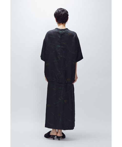 near.nippon.（ニアーニッポン）の「＜near.nippon (ニアー ニッポン)＞ボタニカルプリント ロングスカート（スカート・レディース・ブラック系その他3・38）」の8枚目の写真