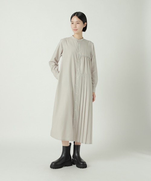 ZUCCa（ズッカ）の「(S)プリーツブロード / ワンピース（ワンピース・レディース・ネイビー/ブラック/ベージュ・M size）」の4枚目の写真