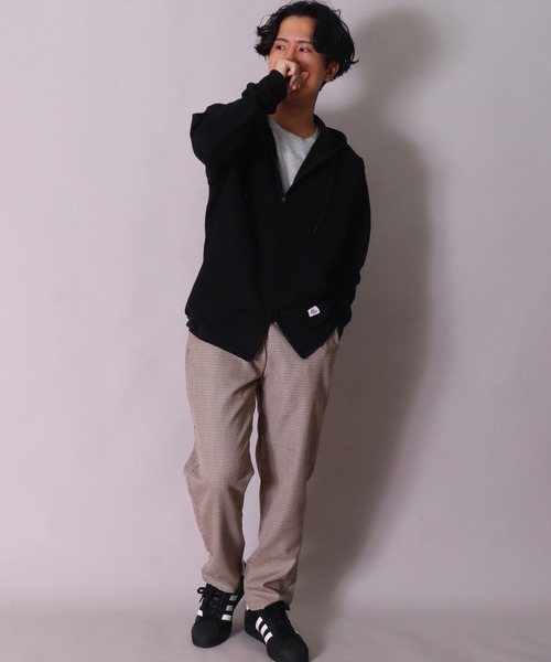 JEMORGAN（ジェーイーモーガン）の「(LK)【JEMORGAN】ワッフル ジップパーカー（パーカー・メンズ・ブラック/ネイビー/杢グレー・M/L/XL）」の4枚目の写真