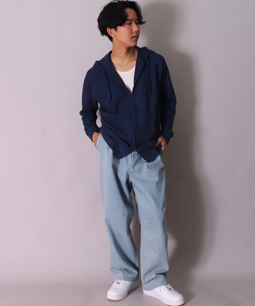 JEMORGAN（ジェーイーモーガン）の「(LK)【JEMORGAN】ワッフル ジップパーカー（パーカー・メンズ・ブラック/ネイビー/杢グレー・M/L/XL）」の8枚目の写真