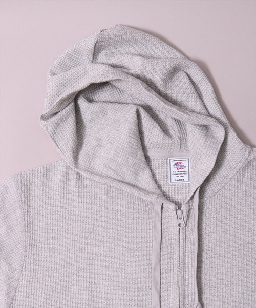 JEMORGAN（ジェーイーモーガン）の「(LK)【JEMORGAN】ワッフル ジップパーカー（パーカー・メンズ・ブラック/ネイビー/杢グレー・M/L/XL）」の14枚目の写真