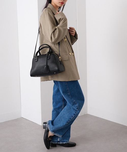 cache cache（カシュ カシュ）の「【cache cache】シボフェイクレザーボストンバッグ（ボストンバッグ・レディース・アイボリー/ブラック/ブラウン/レッド・FREE）」の19枚目の写真