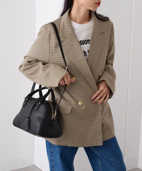 cache cache（カシュ カシュ）の「【cache cache】シボフェイクレザーボストンバッグ（ボストンバッグ・レディース・アイボリー/ブラック/ブラウン/レッド・FREE）」の13枚目の写真