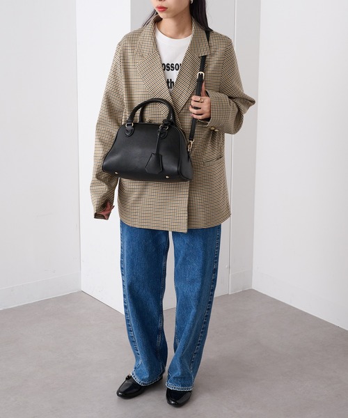 cache cache（カシュ カシュ）の「【cache cache】シボフェイクレザーボストンバッグ（ボストンバッグ・レディース・アイボリー/ブラック/ブラウン/レッド・FREE）」の20枚目の写真