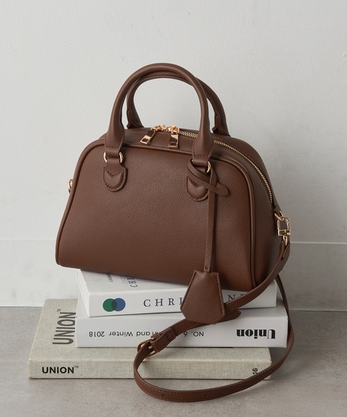 cache cache（カシュ カシュ）の「【cache cache】シボフェイクレザーボストンバッグ（ボストンバッグ・レディース・アイボリー/ブラック/ブラウン/レッド・FREE）」の22枚目の写真