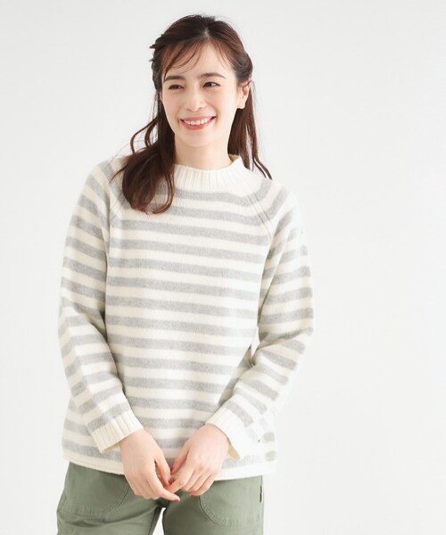 LAURA ASHLEY(ローラアシュレイ)の「【日本製/ワンマイルウエア】ソフトウール プルオーバー(ニット/セーター・レディース・ブルー系2/グレー/アイボリー系2・38)」の2枚目の写真