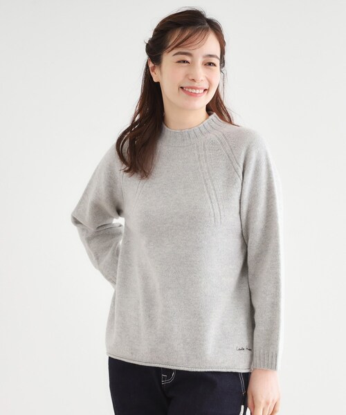 LAURA ASHLEY(ローラアシュレイ)の「【日本製/ワンマイルウエア】ソフトウール プルオーバー(ニット/セーター・レディース・ブルー系2/グレー/アイボリー系2・38)」の4枚目の写真