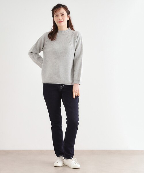 LAURA ASHLEY(ローラアシュレイ)の「【日本製/ワンマイルウエア】ソフトウール プルオーバー(ニット/セーター・レディース・ブルー系2/グレー/アイボリー系2・38)」の5枚目の写真