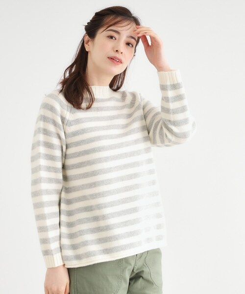 LAURA ASHLEY(ローラアシュレイ)の「【日本製/ワンマイルウエア】ソフトウール プルオーバー(ニット/セーター・レディース・ブルー系2/グレー/アイボリー系2・38)」の8枚目の写真