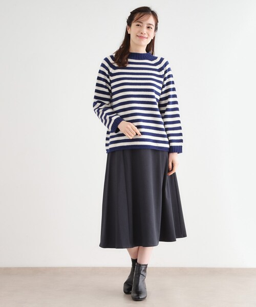 LAURA ASHLEY(ローラアシュレイ)の「【日本製/ワンマイルウエア】ソフトウール プルオーバー(ニット/セーター・レディース・ブルー系2/グレー/アイボリー系2・38)」の13枚目の写真