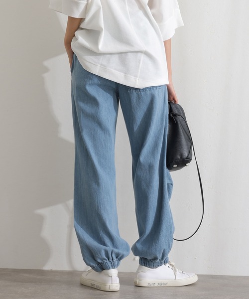 ElegChic(エレグシック)の「ライトオンスデニムリラックスワイドパンツ(デニムパンツ・レディース・ライトブルー/ネイビー/ネイビー系・4L/M/L/XL/XXL)」の10枚目の写真