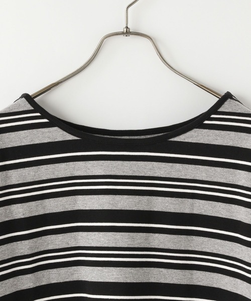 LOWRYS FARM（ローリーズファーム）の「マルチボーダープルオーバーＬＳ  593399（Tシャツ/カットソー・レディース・アイボリー/グレー/ブラウン・FREE）」の6枚目の写真