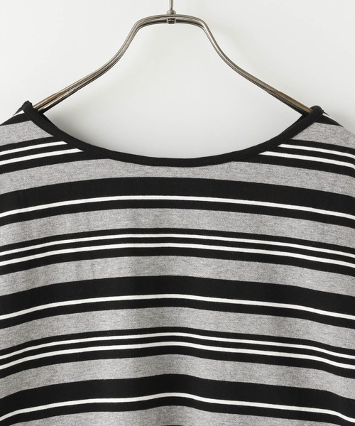 LOWRYS FARM（ローリーズファーム）の「マルチボーダープルオーバーＬＳ  593399（Tシャツ/カットソー・レディース・アイボリー/グレー/ブラウン・FREE）」の9枚目の写真