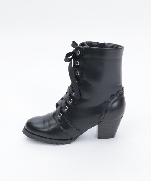 axes femme（アクシーズファム）の「レースアップミドルブーツ（ブーツ・レディース・ブラック/ダークブラウン・LARGE/MEDIUM）」の18枚目の写真
