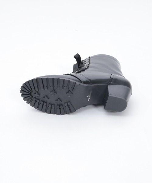 axes femme（アクシーズファム）の「レースアップミドルブーツ（ブーツ・レディース・ブラック/ダークブラウン・LARGE/MEDIUM）」の11枚目の写真